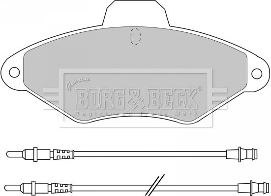 BORG & BECK Комплект тормозных колодок, дисковый тормоз BBP1400